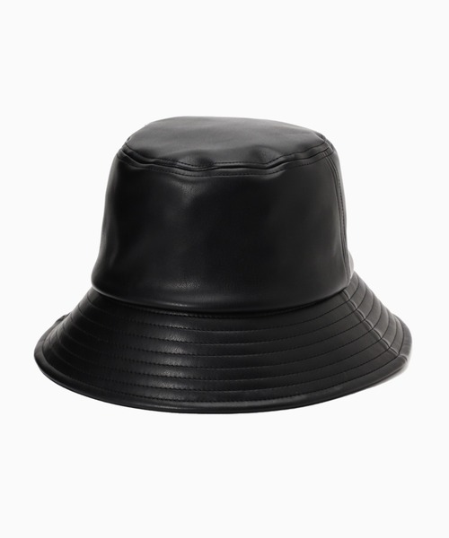 ROSE BUD（ローズバッド）の「フェイクレザーバケットハット（ハット・レディース・ホワイト/ブラック・FREE）」の8枚目の写真