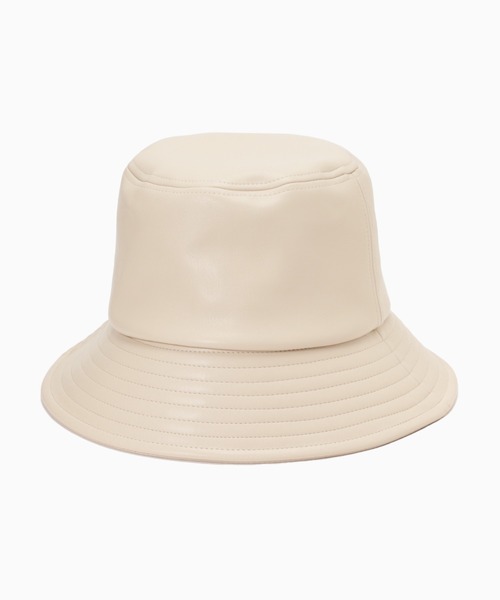 ROSE BUD（ローズバッド）の「フェイクレザーバケットハット（ハット・レディース・ホワイト/ブラック・FREE）」の9枚目の写真