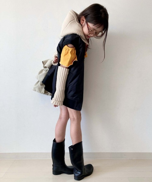 CIAOPANIC TYPY（チャオパニックティピー）の「【KIDS】MA-1ベスト（MA-1・キッズ・カーキ/ブラック/アイボリー・M/XL/XXL）」の8枚目の写真