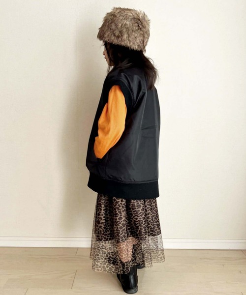 CIAOPANIC TYPY（チャオパニックティピー）の「【KIDS】MA-1ベスト（MA-1・キッズ・カーキ/ブラック/アイボリー・M/XL/XXL）」の16枚目の写真