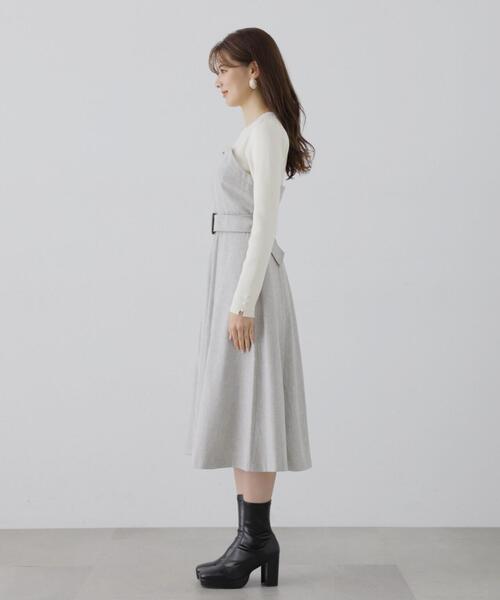 PROPORTION BODY DRESSING（プロポーションボディドレッシング）の「ニットドッキングツイードワンピース / 1213240006（ワンピース・レディース・ダークグレー/グレー・MEDIUM/SMALL）」の16枚目の写真