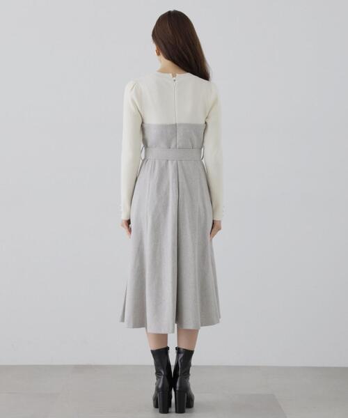 PROPORTION BODY DRESSING（プロポーションボディドレッシング）の「ニットドッキングツイードワンピース / 1213240006（ワンピース・レディース・ダークグレー/グレー・MEDIUM/SMALL）」の17枚目の写真