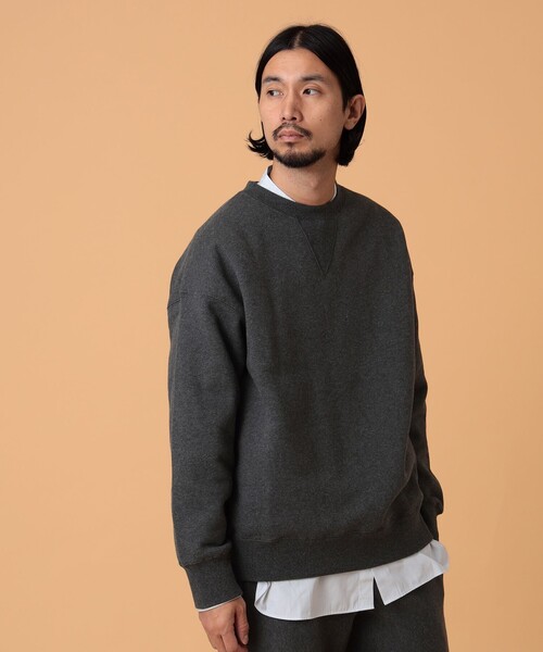 BEAMS LIGHTS（ビームスライツ）の「BEAMS LIGHTS / ヘビーウール 裏毛 クルーネック スウェット（スウェット・メンズ・チャコールグレー/グレー・L/M/S）」の10枚目の写真