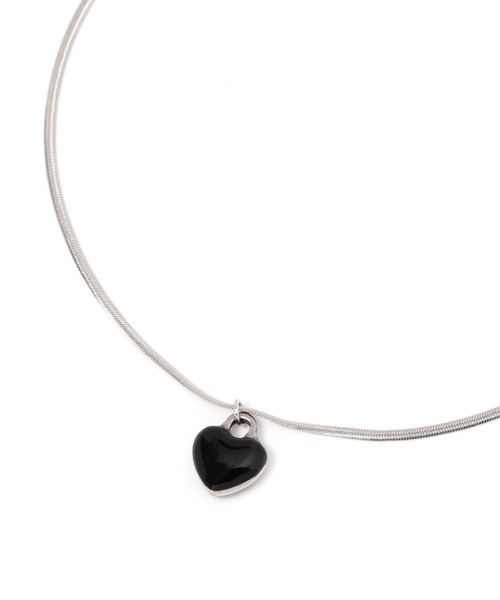 niko and...(ニコアンド)の「ステンレストップハートネックレス(ネックレス・レディース・ブラック/グレー/イエロー/レッド・0)」の8枚目の写真