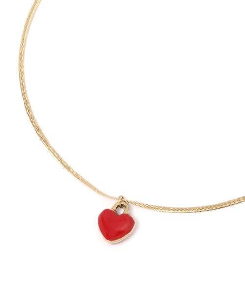 niko and...(ニコアンド)の「ステンレストップハートネックレス(ネックレス・レディース・ブラック/グレー/イエロー/レッド・0)」の5枚目の写真