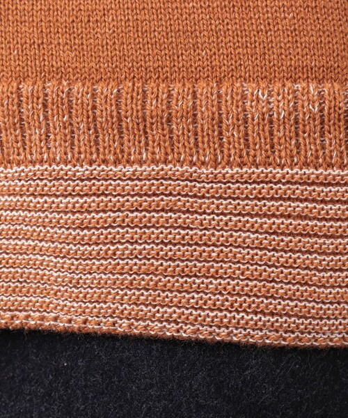 NOLLEY'S goodman（ノーリーズグッドマン）の「ロンT付き プレーティング レイヤード Vネックニット（ニット/セーター・メンズ・ネイビー/グレー/イエロー/チャコールグレー・M/L/XL）」の13枚目の写真