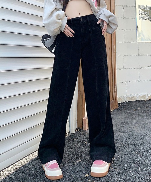 HALEY PESCA（ヘーリーペスカ）の「HALEY PESCA/コーデュロイ　ワイドレッグパンツ（その他パンツ・レディース・ホワイト/ブラウン/ブラック・SMALL/LARGE/MEDIUM）」の4枚目の写真