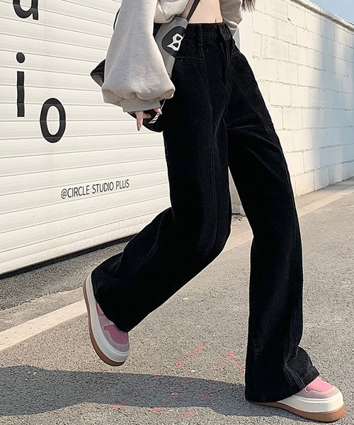 HALEY PESCA（ヘーリーペスカ）の「HALEY PESCA/コーデュロイ　ワイドレッグパンツ（その他パンツ・レディース・ホワイト/ブラウン/ブラック・SMALL/LARGE/MEDIUM）」の5枚目の写真