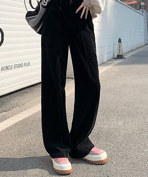 HALEY PESCA（ヘーリーペスカ）の「HALEY PESCA/コーデュロイ　ワイドレッグパンツ（その他パンツ・レディース・ホワイト/ブラウン/ブラック・SMALL/LARGE/MEDIUM）」の9枚目の写真