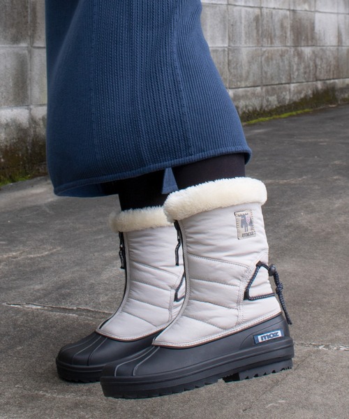 moz（モズ）の「moz(モズ) 裏ボア防水・防滑(スパイク付き)センタージップブーツ（ブーツ・レディース・グレイッシュベージュ/ブラック/ベージュ・26.0cm/24.0cm/25.0cm/23.0cm）」の15枚目の写真