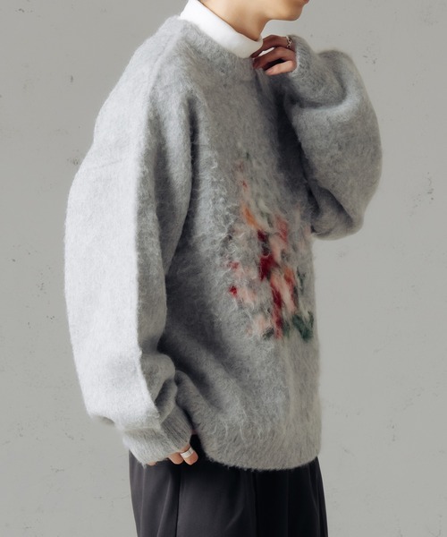 epnok(エプノック)の「フラワーシャギールーズニット(ニット/セーター・メンズ・グレー/ブラック・SMALL/MEDIUM/LARGE)」の22枚目の写真