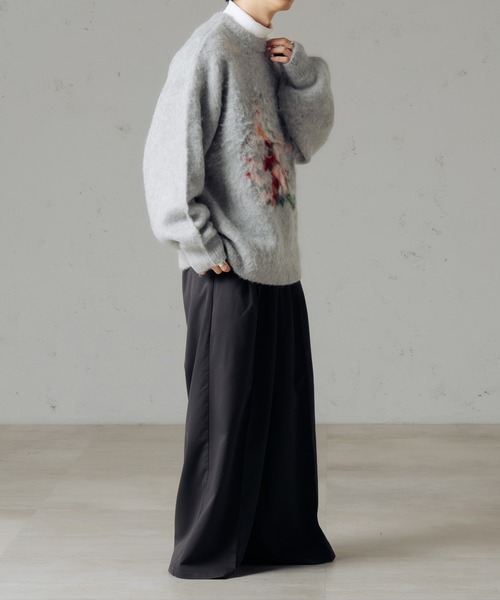 epnok(エプノック)の「フラワーシャギールーズニット(ニット/セーター・メンズ・グレー/ブラック・SMALL/MEDIUM/LARGE)」の7枚目の写真