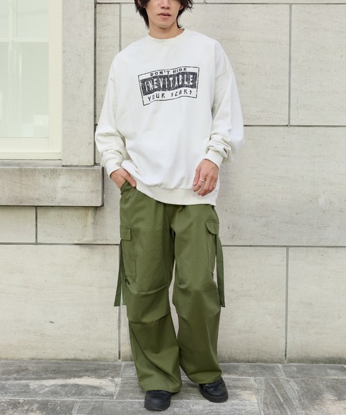 COLONY 2139（コロニートゥーワンスリーナイン）の「ヘビーツイルストレッチパラシュートパンツ（カーゴパンツ・メンズ・カーキ/ブラック・MEDIUM/LARGE）」の21枚目の写真