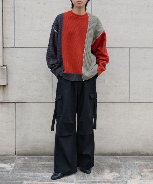 COLONY 2139（コロニートゥーワンスリーナイン）の「ヘビーツイルストレッチパラシュートパンツ（カーゴパンツ・メンズ・カーキ/ブラック・MEDIUM/LARGE）」の13枚目の写真