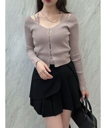 dazzlin | バッククロスカーデタイトトップス(ニット/セーター)