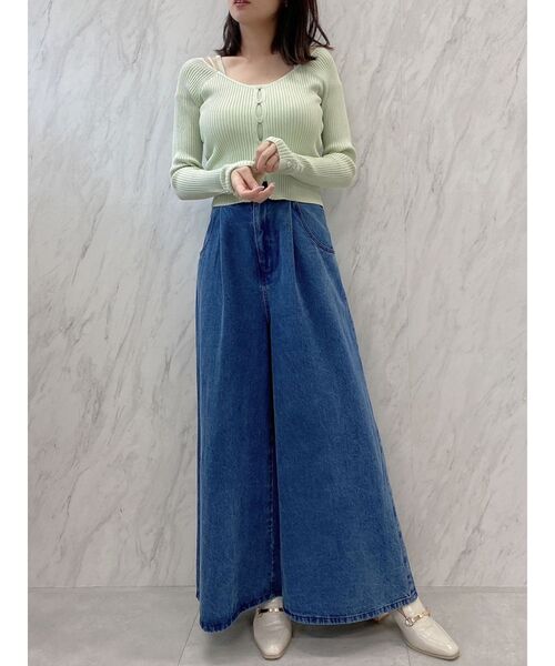 dazzlin（ダズリン）の「バッククロスカーデタイトトップス（ニット