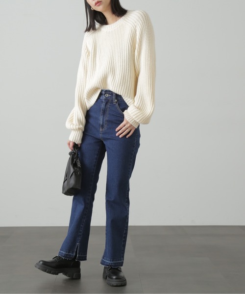 FREE'S MART（フリーズマート）の「後ろ開きバックリボンニット（ニット/セーター・レディース・パープル系その他/グリーン/ブラック/ホワイト・FREE）」の10枚目の写真