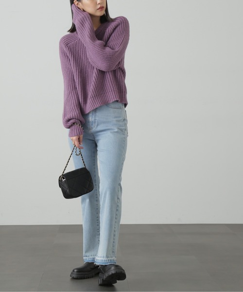 FREE'S MART（フリーズマート）の「後ろ開きバックリボンニット（ニット/セーター・レディース・パープル系その他/グリーン/ブラック/ホワイト・FREE）」の22枚目の写真