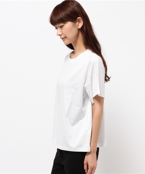 JOURNAL STANDARD（ジャーナルスタンダード）の「コットンスムース ワイドTシャツ#（Tシャツ/カットソー・レディース・ホワイト/ブラック/グレー・FREE）」の5枚目の写真