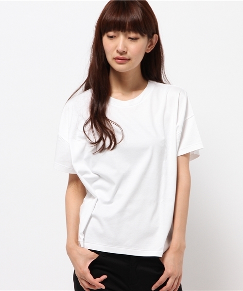 JOURNAL STANDARD（ジャーナルスタンダード）の「コットンスムース ワイドTシャツ#（Tシャツ/カットソー・レディース・ホワイト/ブラック/グレー・FREE）」の12枚目の写真