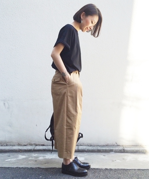 JOURNAL STANDARD（ジャーナルスタンダード）の「コットンスムース ワイドTシャツ#（Tシャツ/カットソー・レディース・ホワイト/ブラック/グレー・FREE）」の19枚目の写真