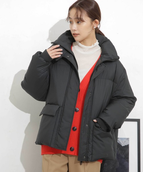 NANO universe（ナノユニバース）の「「河田フェザー」ショートダウンジャケット（ダウンジャケット/コート・レディース・ライトベージュ/モカ/ブラック・FREE）」の20枚目の写真