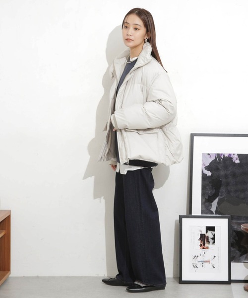 NANO universe（ナノユニバース）の「「河田フェザー」ショートダウンジャケット（ダウンジャケット/コート・レディース・ライトベージュ/モカ/ブラック・FREE）」の11枚目の写真