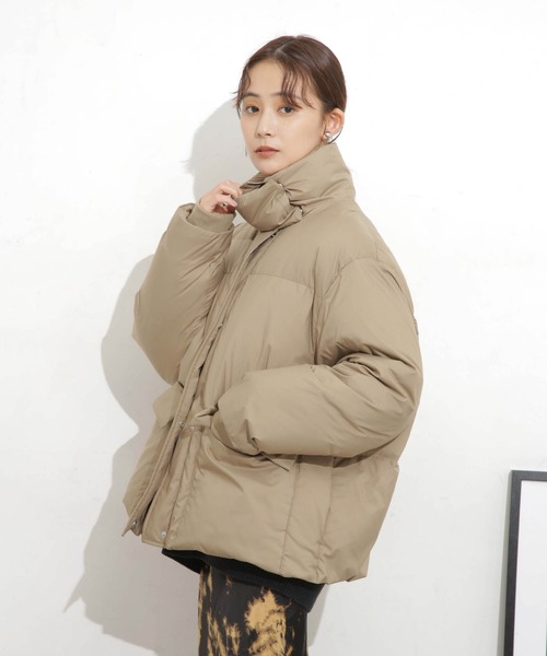 NANO universe（ナノユニバース）の「「河田フェザー」ショートダウンジャケット（ダウンジャケット/コート・レディース・ライトベージュ/モカ/ブラック・FREE）」の15枚目の写真