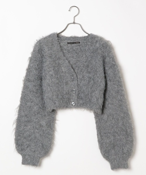 Heather(ヘザー)の「シャギーショートカーディガン 987109(カーディガン/ボレロ・レディース・オフホワイト/グレー/ピンク/レッド・FREE)」の5枚目の写真