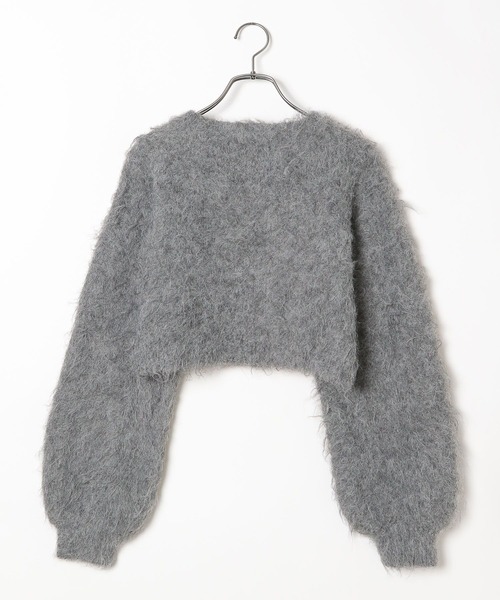 Heather(ヘザー)の「シャギーショートカーディガン 987109(カーディガン/ボレロ・レディース・オフホワイト/グレー/ピンク/レッド・FREE)」の12枚目の写真