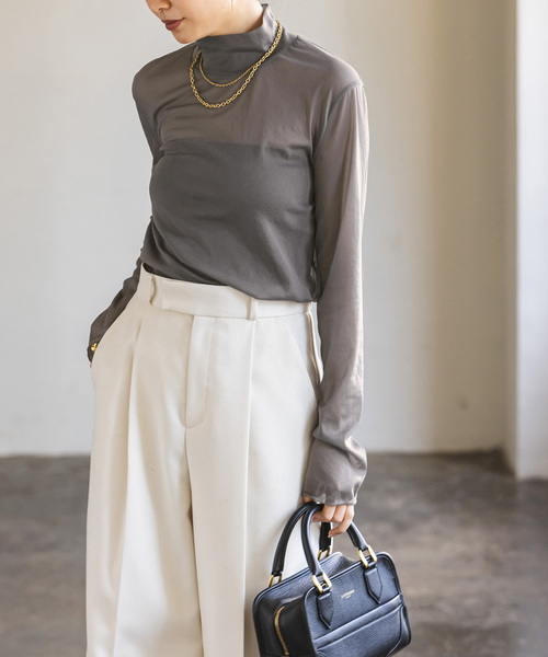 ノーブル　シアースキニーハイネックトップス Noble（ノーブル）の「《追加》シアースキニーハイネックTOPS 7（T