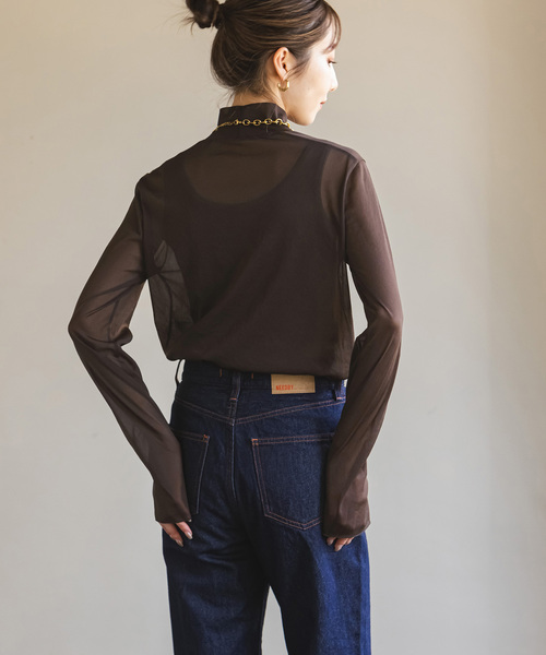 ノーブル　シアースキニーハイネックトップス Noble（ノーブル）の「《追加》シアースキニーハイネックTOPS 7（T