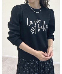 [イージーケア]ダンボールロゴプリントプルオーバー