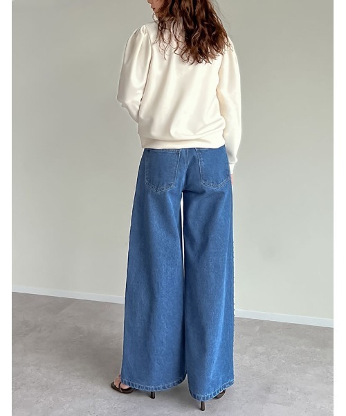 Re:EDIT（リエディ）の「[イージーケア]ダンボールロゴプリントプルオーバー（スウェット・レディース・グレー/ブラック/アイボリー系・MEDIUM/LARGE）」の8枚目の写真