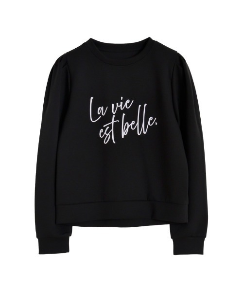 Re:EDIT（リエディ）の「[イージーケア]ダンボールロゴプリントプルオーバー（スウェット・レディース・グレー/ブラック/アイボリー系・MEDIUM/LARGE）」の15枚目の写真