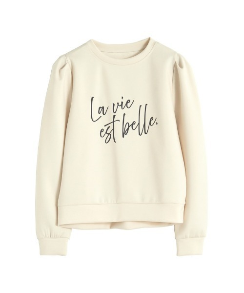 Re:EDIT（リエディ）の「[イージーケア]ダンボールロゴプリントプルオーバー（スウェット・レディース・グレー/ブラック/アイボリー系・MEDIUM/LARGE）」の16枚目の写真