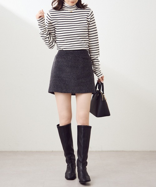 one after another NICE CLAUP(ワンアフターアナザーナイスクラップ)の「シャギーポケットミニスカート(スカート・レディース・ベージュ系その他/チャコールグレー/アイボリー/グレー系その他・FREE)」の13枚目の写真