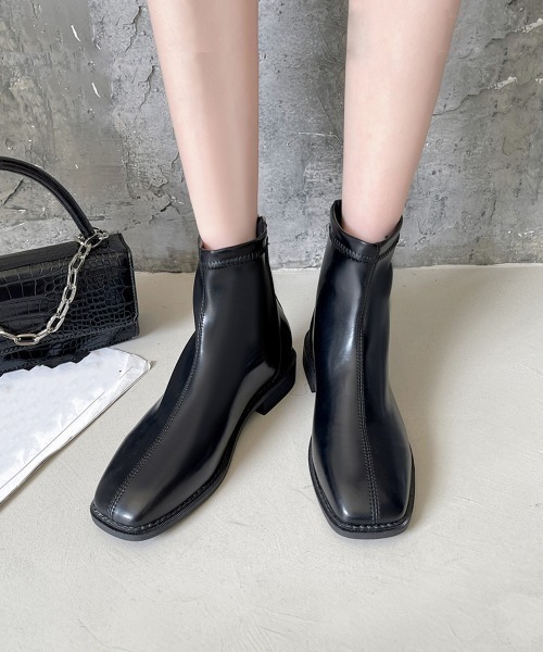 Miniministore(ミニミニストア)の「ショートブーツ フルジップブーツ 美脚(ブーツ・レディース・ベージュ/ブラック/アイボリー・23.5cm/22.5cm/24.0cm/23.0cm/24.5cm/25.0cm)」の15枚目の写真