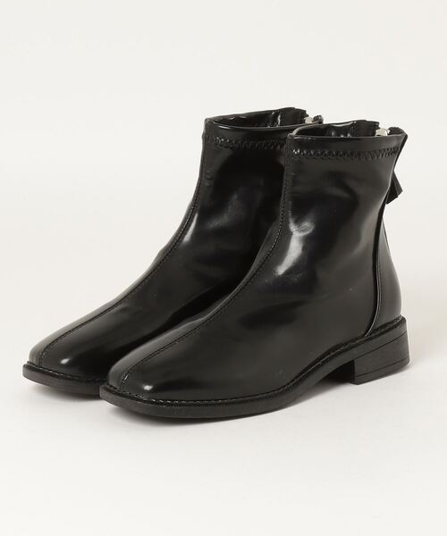 Miniministore(ミニミニストア)の「ショートブーツ フルジップブーツ 美脚(ブーツ・レディース・ベージュ/ブラック/アイボリー・23.5cm/22.5cm/24.0cm/23.0cm/24.5cm/25.0cm)」の7枚目の写真