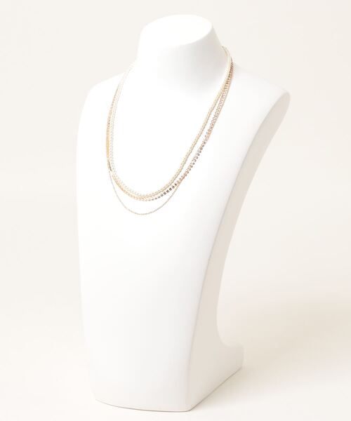 reca（レカ）の「チェーン×パールレイヤードネックレス（ネックレス・レディース・ゴールド/シルバー・ONE SIZE）」の3枚目の写真