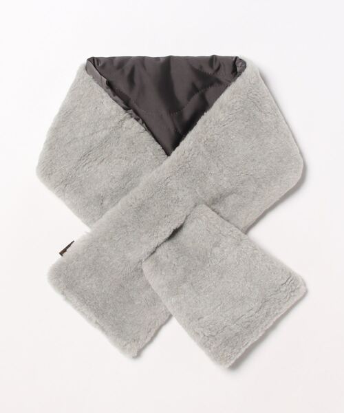 SUBLIME（サブライム）の「【SUBLIME / サブライム】キルティング＆ボア リバーシブル マフラー キャンプ アウトドア ユニセックス 大人カジュアル（マフラー・レディース・モカ/オリーブ/ブラック/グレー・FREE）」の10枚目の写真