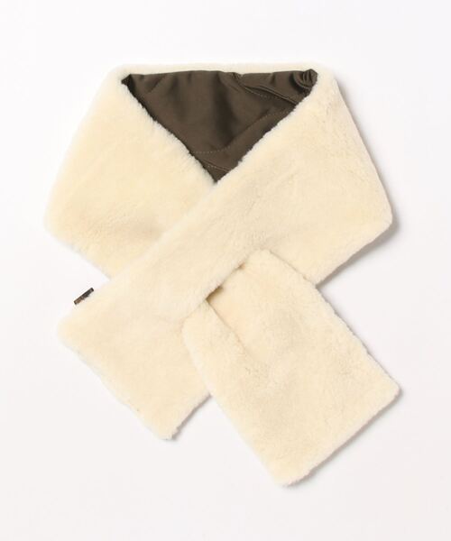 SUBLIME（サブライム）の「【SUBLIME / サブライム】キルティング＆ボア リバーシブル マフラー キャンプ アウトドア ユニセックス 大人カジュアル（マフラー・レディース・モカ/オリーブ/ブラック/グレー・FREE）」の12枚目の写真