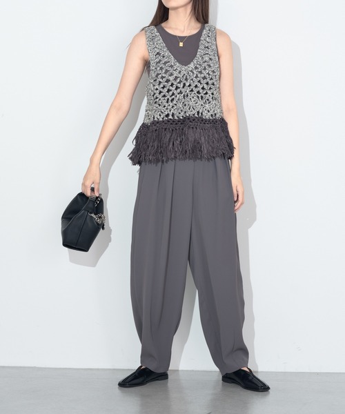 Lui's（ルイス）の「コクーンパンツ（スラックス・レディース・オフホワイト/グレー/ブラック・FREE）」の12枚目の写真