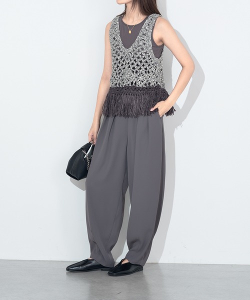 Lui's（ルイス）の「コクーンパンツ（スラックス・レディース・オフホワイト/グレー/ブラック・FREE）」の13枚目の写真