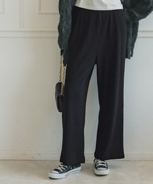 セミワイドリブニットパンツ