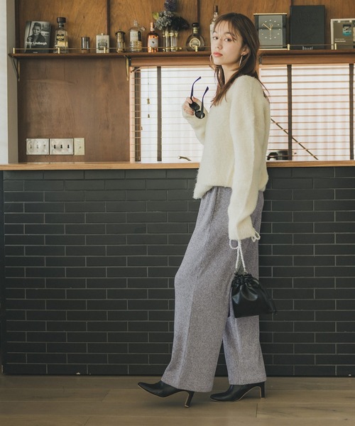 セール】セミワイドリブニットパンツ（その他パンツ）｜coca（coca