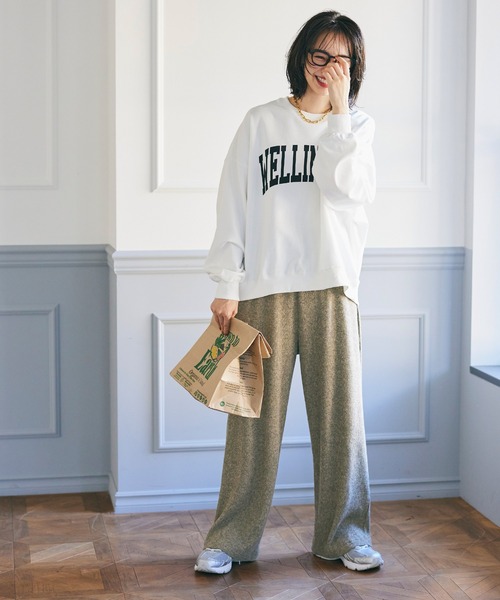coca(coca)(コカ)の「セミワイドリブニットパンツ(その他パンツ・レディース・ライトグレー/ブラック/ベージュ・SHORT/LONG)」の12枚目の写真