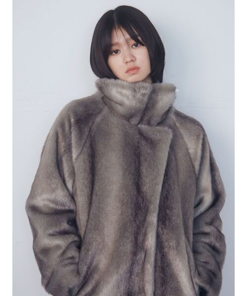 EMODA(エモダ)の「ミディーフェイクファーコート(その他アウター・レディース・ブラウン/グレー/ベージュ・FREE)」の10枚目の写真