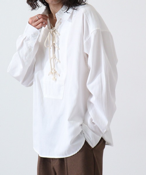 seyto サイズ2 / ウエスタンシャツレースシャツ セール】【CLEL】Herringbone TR Short Sleeve Side Lace