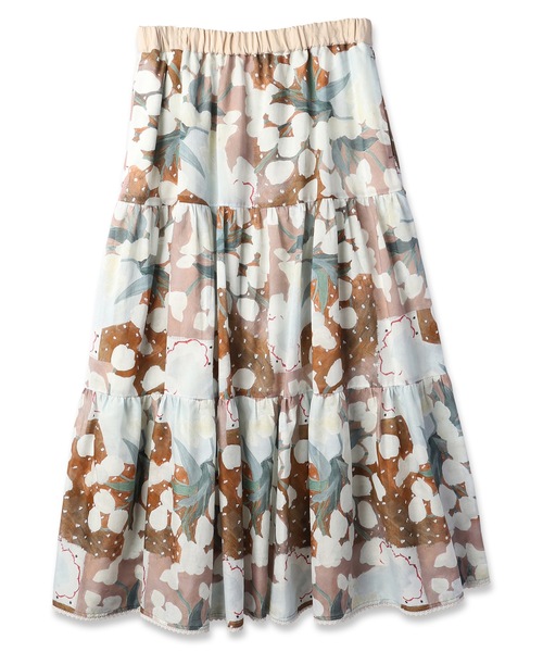 mudoca（ムドカ）の「【彼の憂い】プリントティアードスカート（スカート・レディース・ネイビー/テラコッタ・FREE）」の15枚目の写真